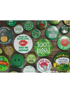 St. Patrick's Day Pin Lot Various Modern Vintage Luck Irish Kiss Me Other Gear
